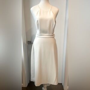 Halston Heritage Cut Out Cocktail Dress, White, 10, NWT